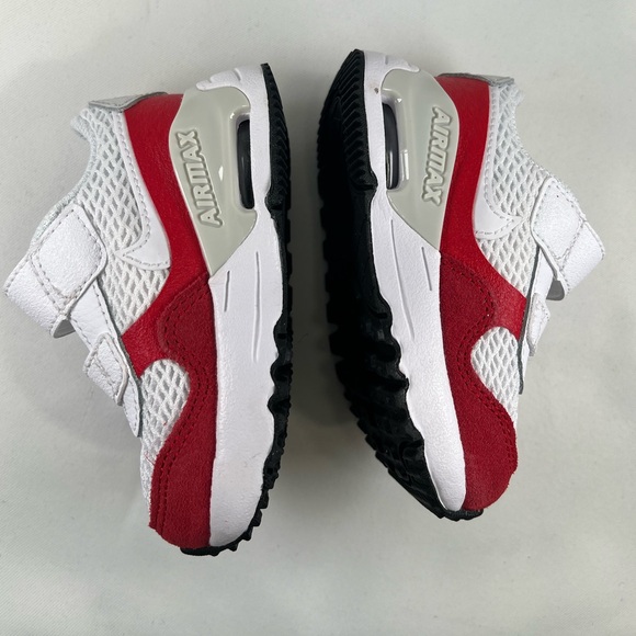 Nike Air Max System Kids in White/White-University Red Photon Dust Size:5C NIB - Picture 4 of 12